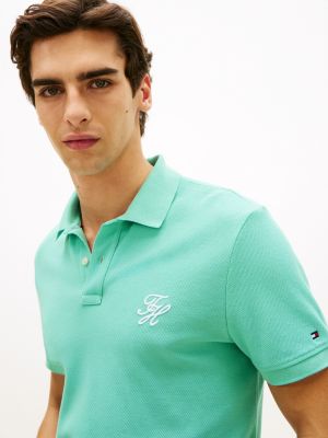 Мужские топы Tommy Hilfiger Regular Fit Script Monogram Pique Polo — фото 2