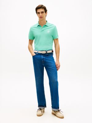 Мужские топы Tommy Hilfiger Regular Fit Script Monogram Pique Polo — фото 3