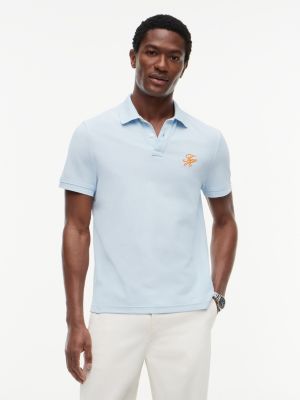 Regular Fit Script Monogram Pique Polo, Keepsake Blue