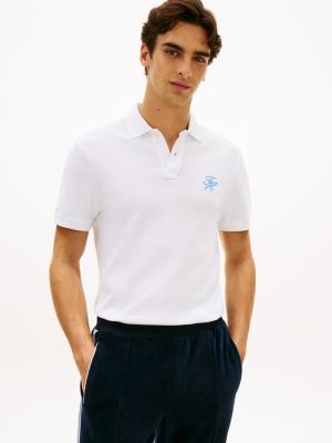 Regular Fit Script Monogram Pique Polo from Tommy Hilfiger - $71.60