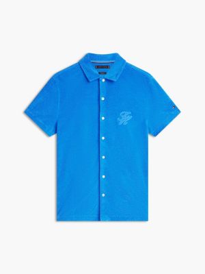Мужские топы Tommy Hilfiger Script Monogram Terry Toweling Polo — фото 5