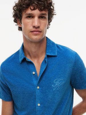 Мужские топы Tommy Hilfiger Script Monogram Terry Toweling Polo — фото 3