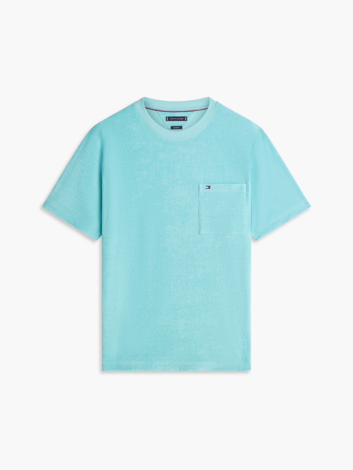 Terry Toweling Pocket T-Shirt — Arctic Aqua