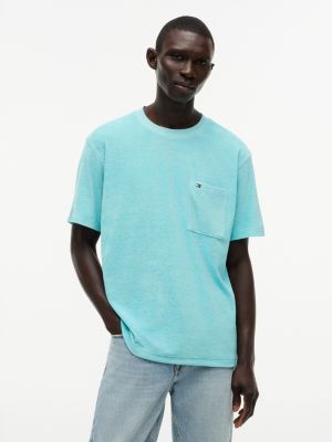 Terry Toweling Pocket T-Shirt, Arctic Aqua