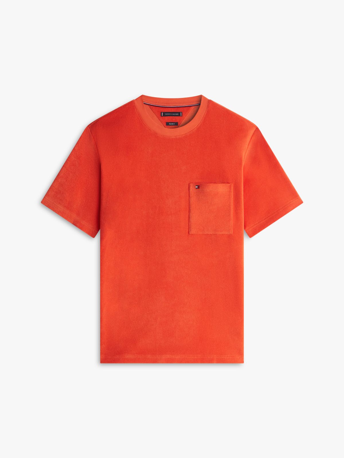 Terry Toweling Pocket T-Shirt — Brilliant Orange