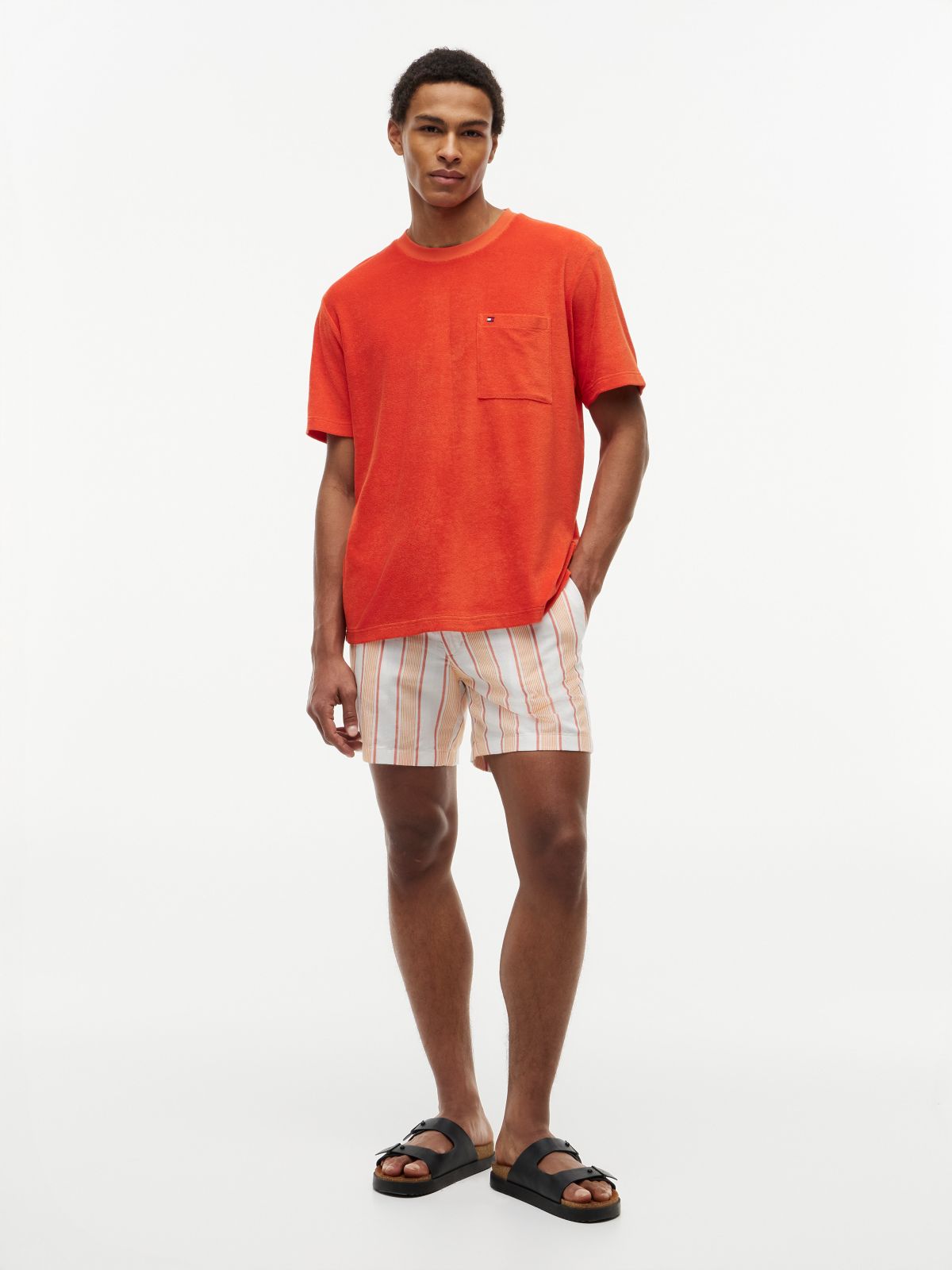 Terry Toweling Pocket T-Shirt — Brilliant Orange