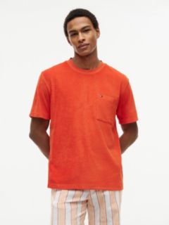 Terry Toweling Pocket T-Shirt — Brilliant Orange 1