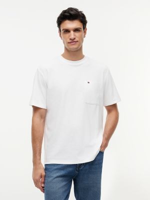 Terry Toweling Pocket T-Shirt, Ecru