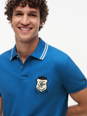 Мужские свитеры Tommy Hilfiger Regular Fit Monogram Crest Pique Polo — фото 3