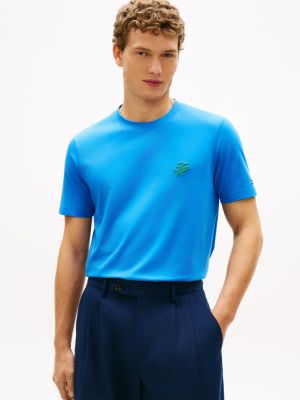 Embroidered Script Monogram T-Shirt, Blue Orbit