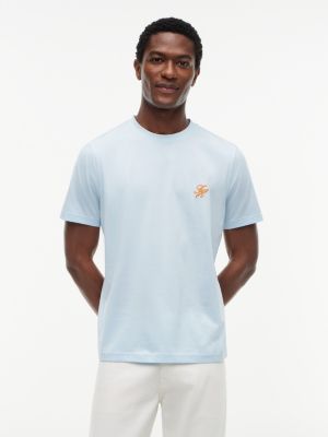 Embroidered Script Monogram T-Shirt, Keepsake Blue