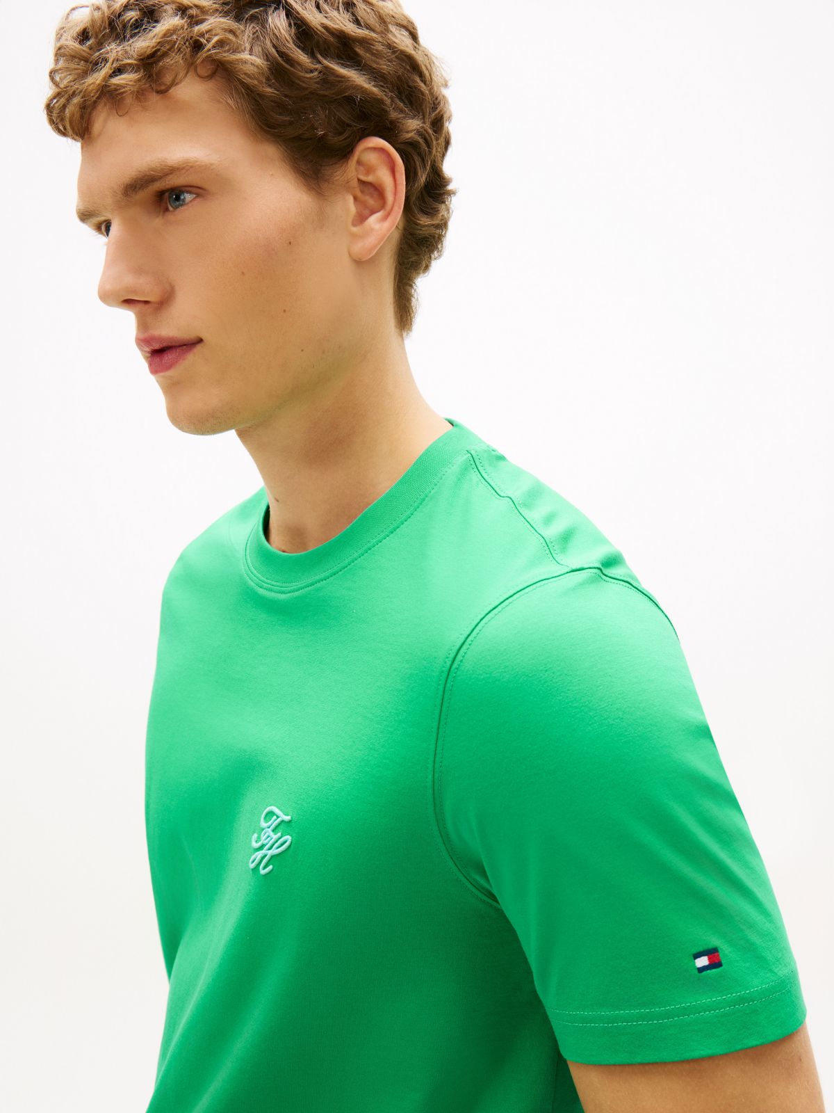 Embroidered Script Monogram T-Shirt — Jade Wink