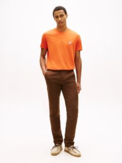 Embroidered Script Monogram T-Shirt — Brilliant Orange 3