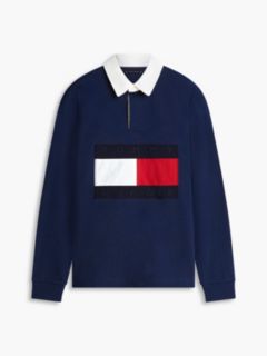 Big Flag Logo Rugby Sweatshirt — Light Navy 5