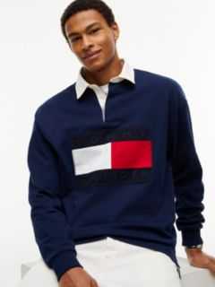Big Flag Logo Rugby Sweatshirt — Light Navy 3