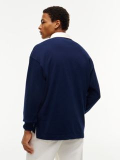 Big Flag Logo Rugby Sweatshirt — Light Navy 4