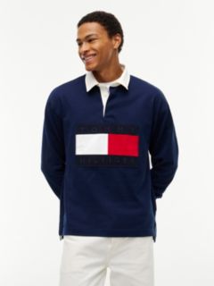 Big Flag Logo Rugby Sweatshirt — Light Navy 1