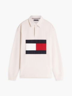 Big Flag Logo Rugby Sweatshirt — Ivory Petal 5