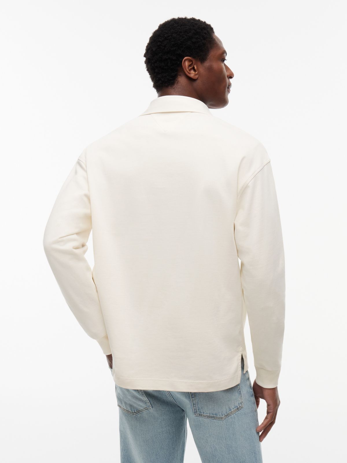 Big Flag Logo Rugby Sweatshirt — Ivory Petal