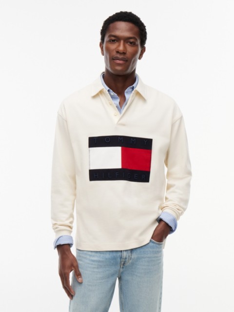 Мужские худи Tommy Hilfiger Big Flag Logo Rugby Sweatshirt