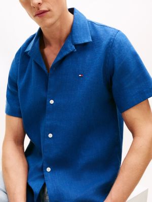 Мужские рубашки Tommy Hilfiger Regular Fit Linen-Blend Camp Shirt — фото 2