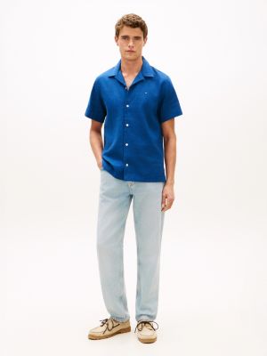 Мужские рубашки Tommy Hilfiger Regular Fit Linen-Blend Camp Shirt — фото 3