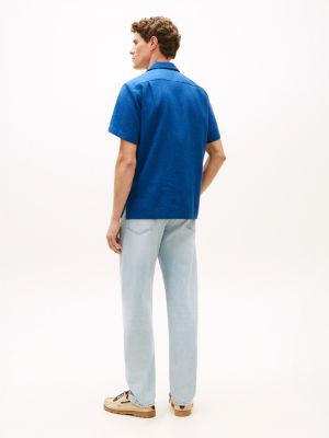 Мужские рубашки Tommy Hilfiger Regular Fit Linen-Blend Camp Shirt — фото 4