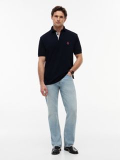 Classic Fit Crest Logo Polo — Navy 2