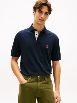 Classic Fit Archive Crest Logo Polo, Navy