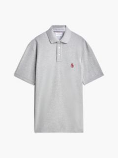 Classic Fit Crest Logo Polo — Grey Heather 5
