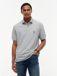 Classic Fit Crest Logo Polo — Grey Heather 1