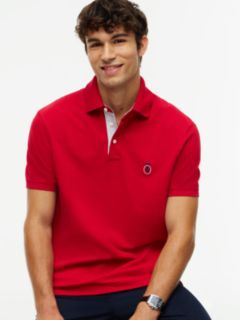 Classic Fit Crest Logo Polo — Medium Red 3