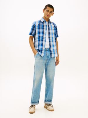 Мужские рубашки Tommy Hilfiger Plaid Cotton-Linen Blend Shirt — фото 3