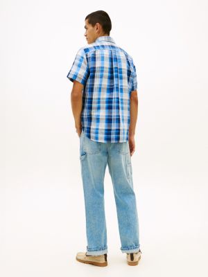 Мужские рубашки Tommy Hilfiger Plaid Cotton-Linen Blend Shirt — фото 4