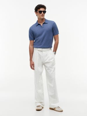Мужские брюки Tommy Hilfiger Belted Striped Cotton-Linen Blend Pant — фото 2