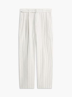 Мужские брюки Tommy Hilfiger Belted Striped Cotton-Linen Blend Pant — фото 5