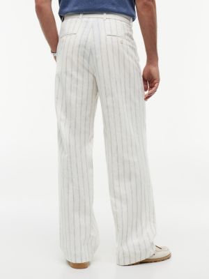 Мужские брюки Tommy Hilfiger Belted Striped Cotton-Linen Blend Pant — фото 4