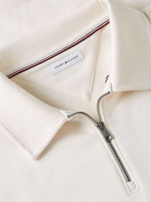 Мужские худи Tommy Hilfiger Floral Logo Quarter-Zip Polo Sweatshirt — фото 6