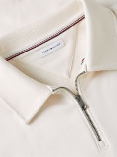 Floral Logo Quarter-Zip Polo Sweatshirt — Ivory Petal 6