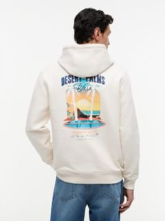 Desert Palm Back Graphic Hoodie — Ivory Petal 4