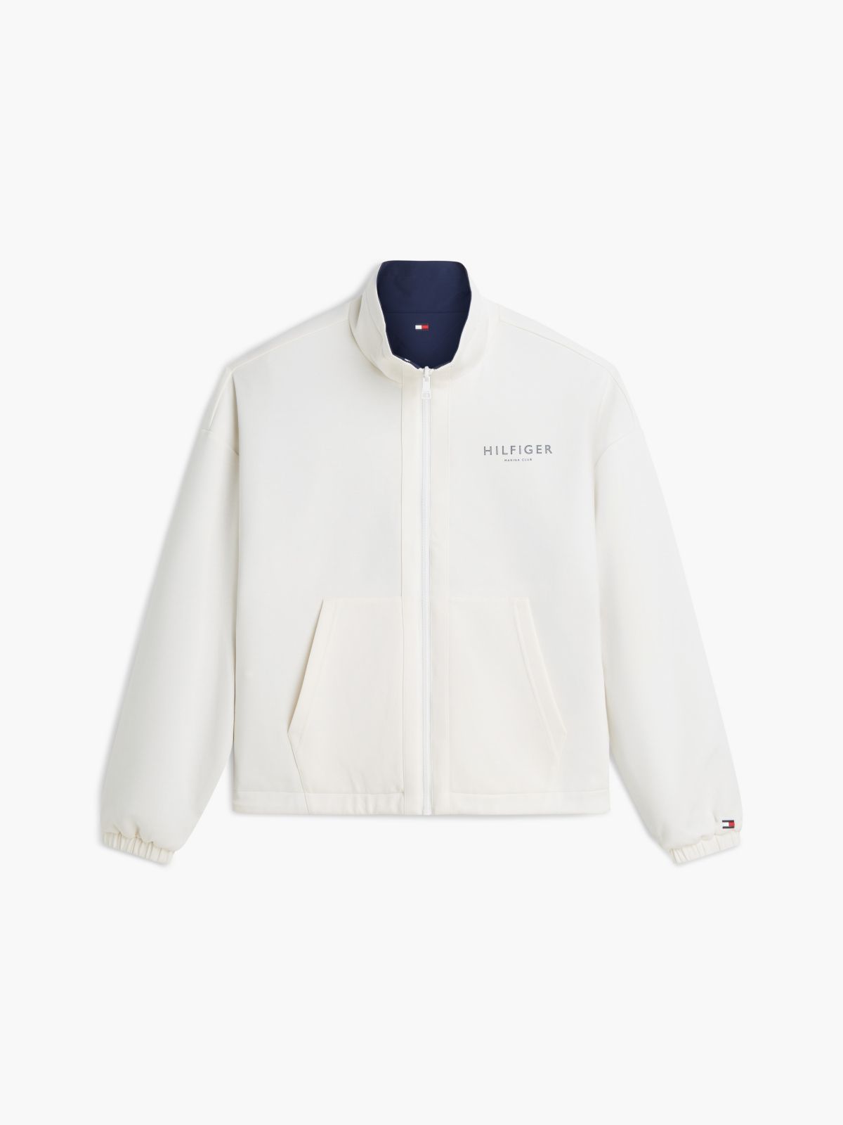 Marina Club Logo Reversible Jacket — White/Carbon Navy