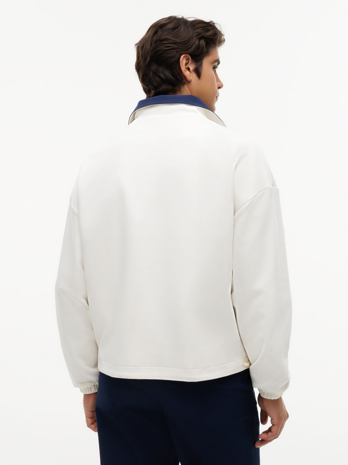 Marina Club Logo Reversible Jacket — White/Carbon Navy