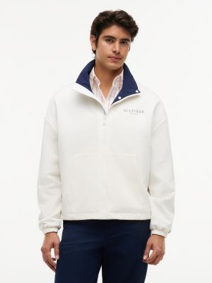 Marina Club Logo Reversible Jacket, White / Carbon Navy Multi