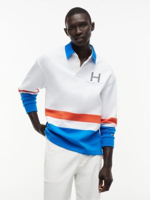 Marina Club Logo Intechno Knit Rugby, White / Multi
