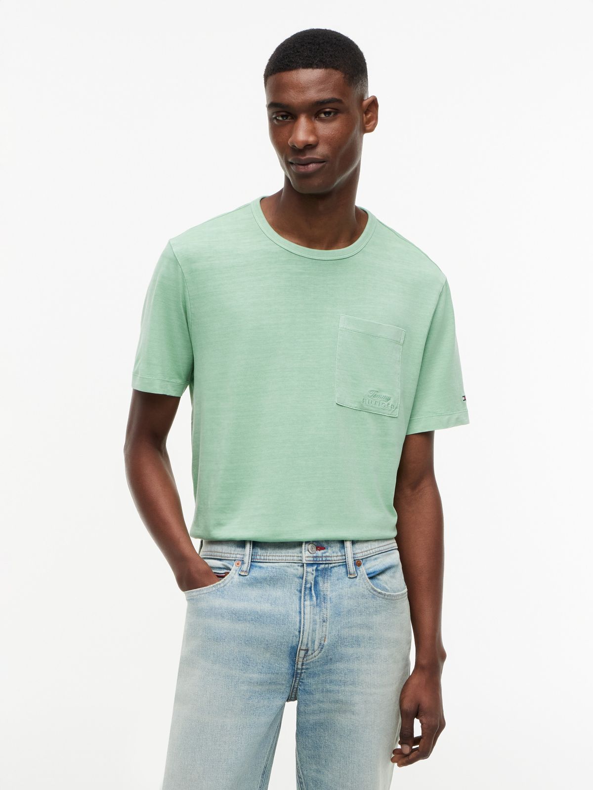 Garment-Dyed Pocket T-Shirt — Cut Grass