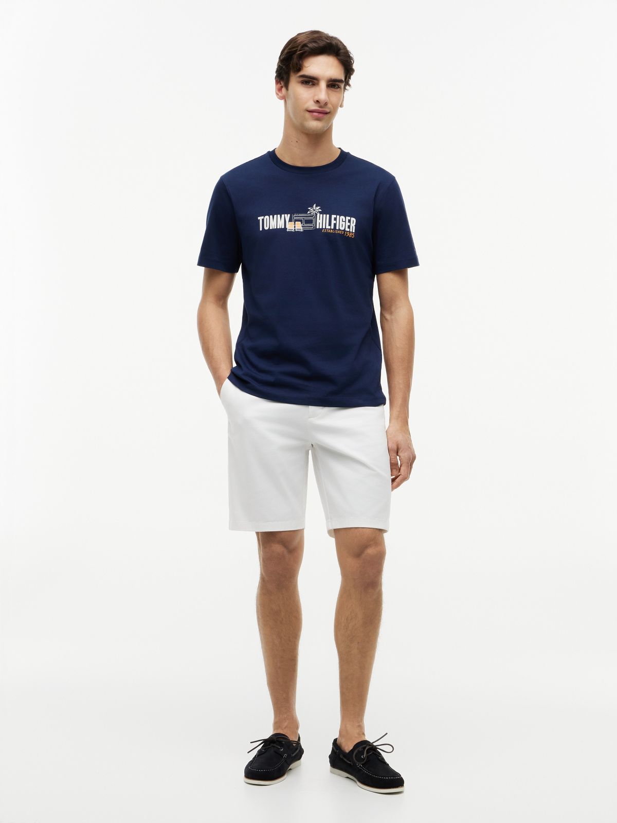 Cabana Flag Logo T-Shirt — Light Navy
