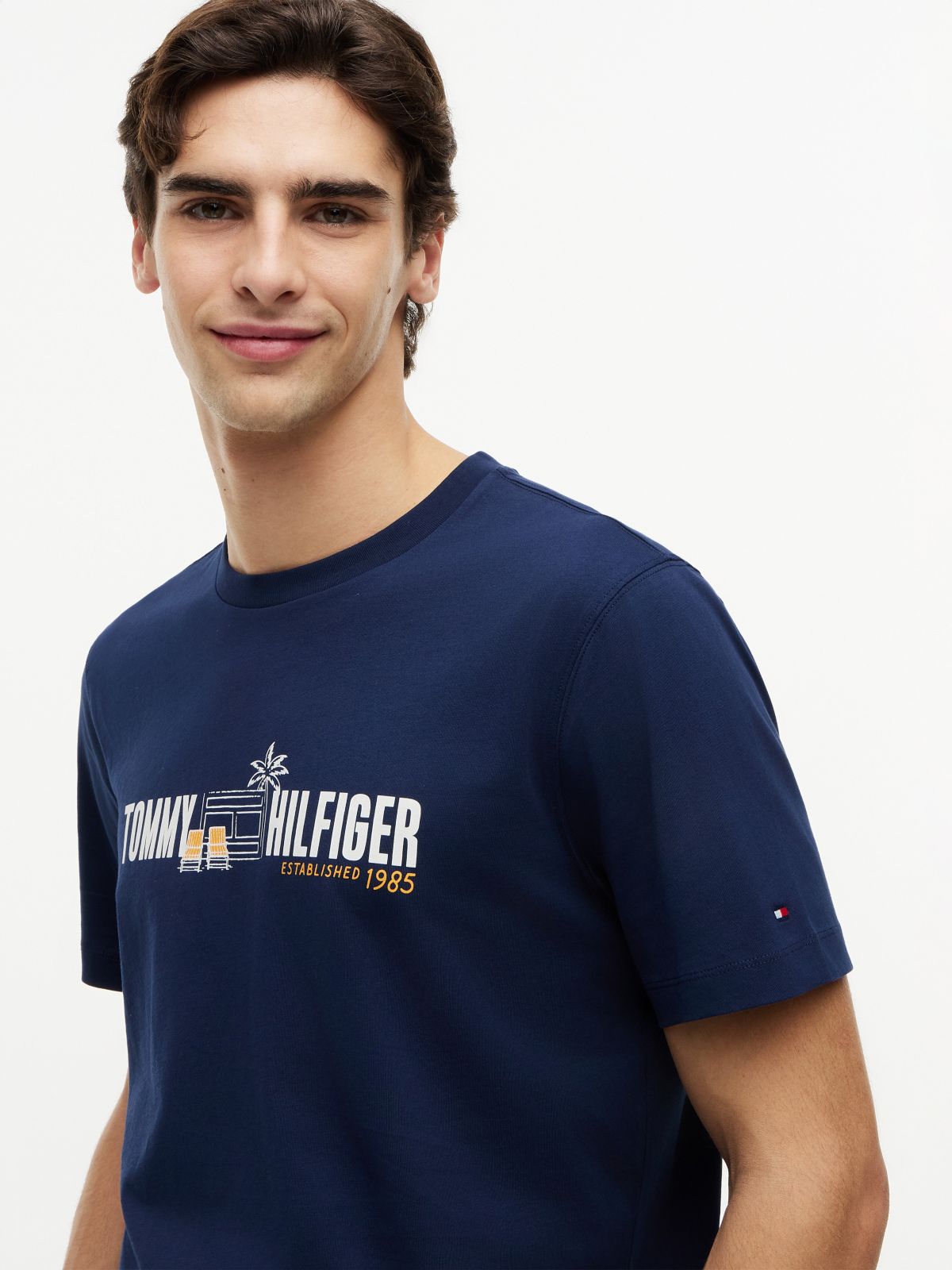 Cabana Flag Logo T-Shirt — Light Navy