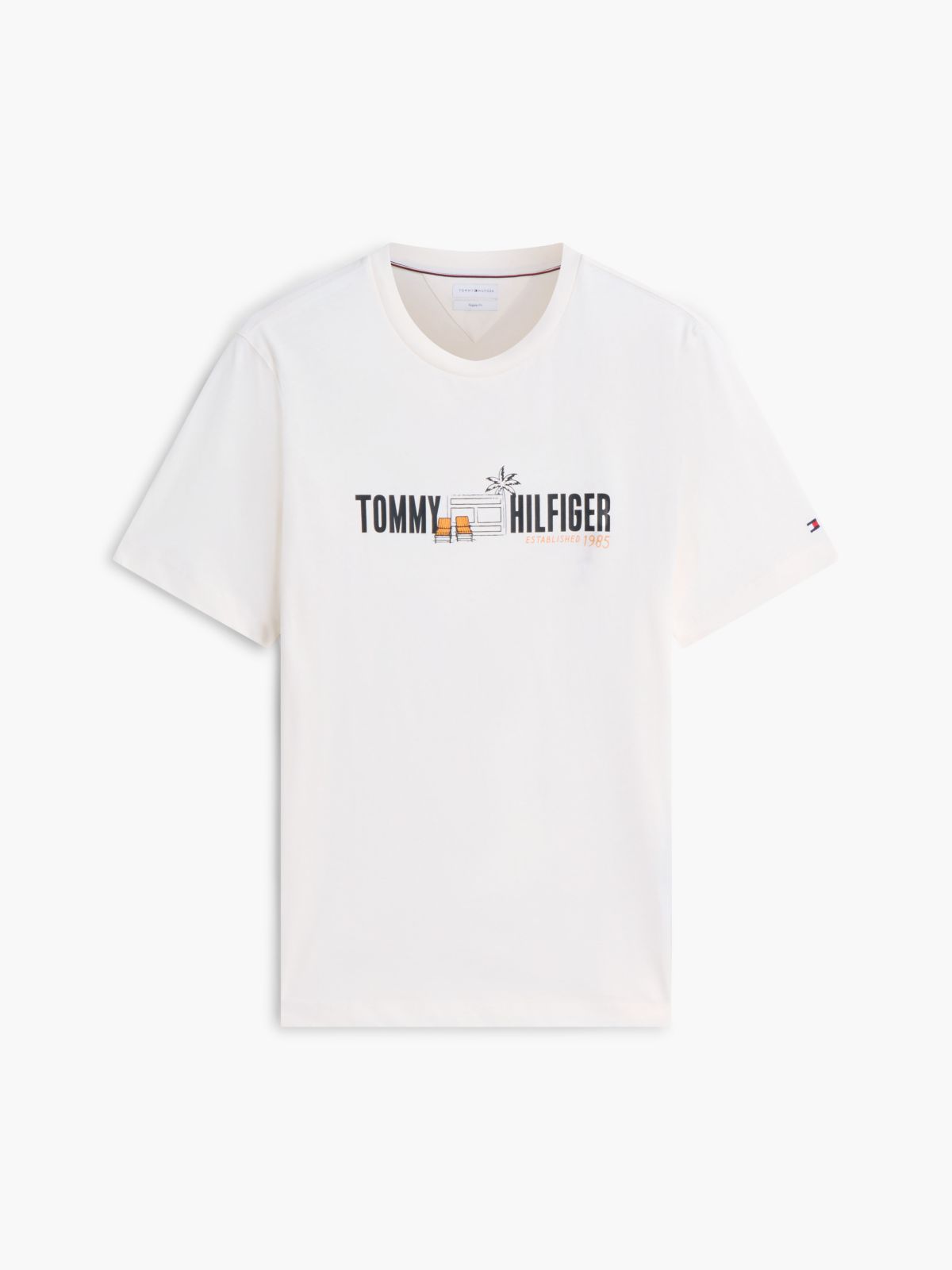 Cabana Flag Logo T-Shirt — Ivory Petal