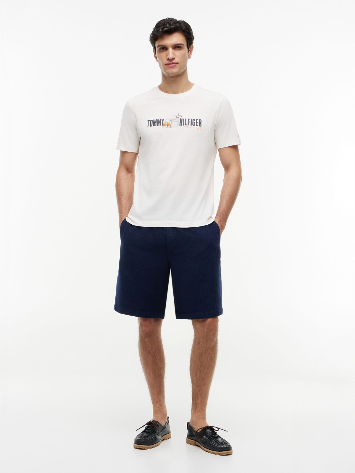 Cabana Flag Logo T-Shirt — Ivory Petal