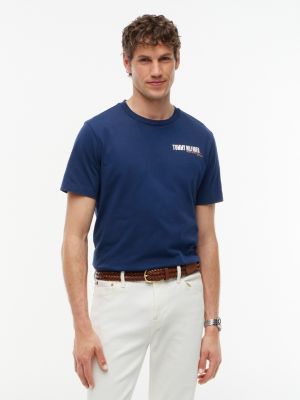 Desert Palm Back Graphic T-Shirt, Light Navy